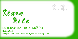 klara mile business card